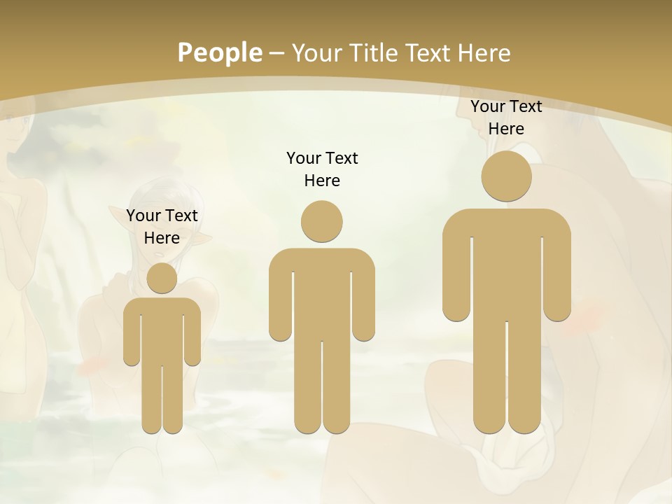 A Group Of Naked People In The Water PowerPoint Template