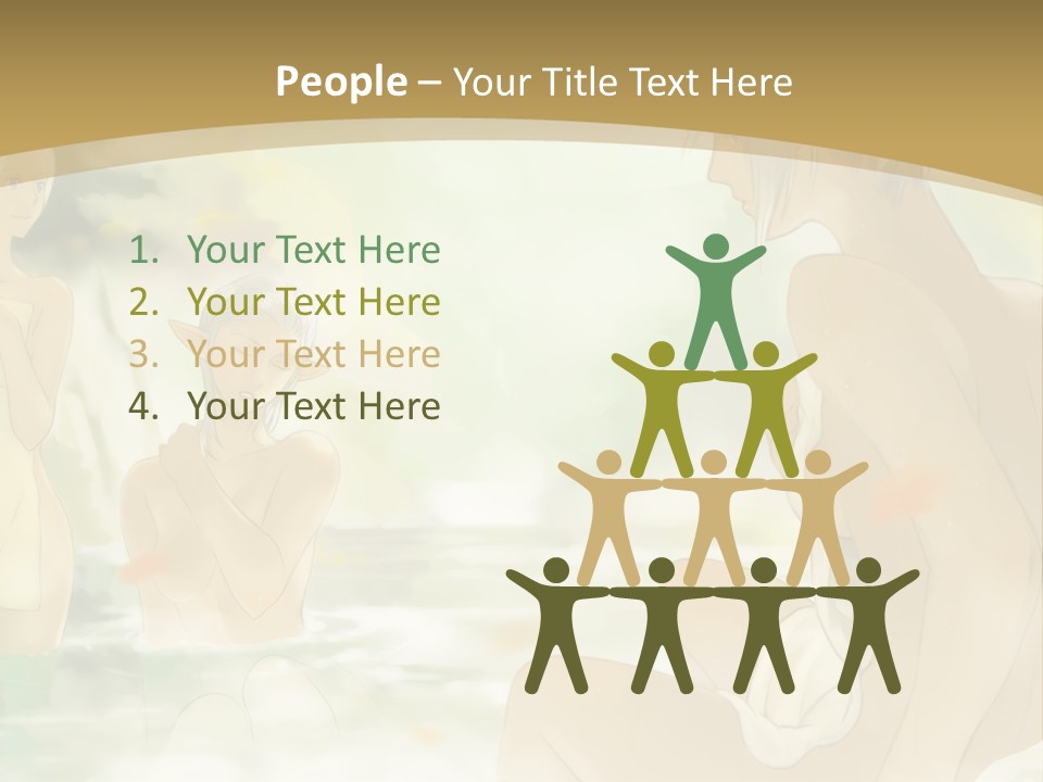 A Group Of Naked People In The Water PowerPoint Template