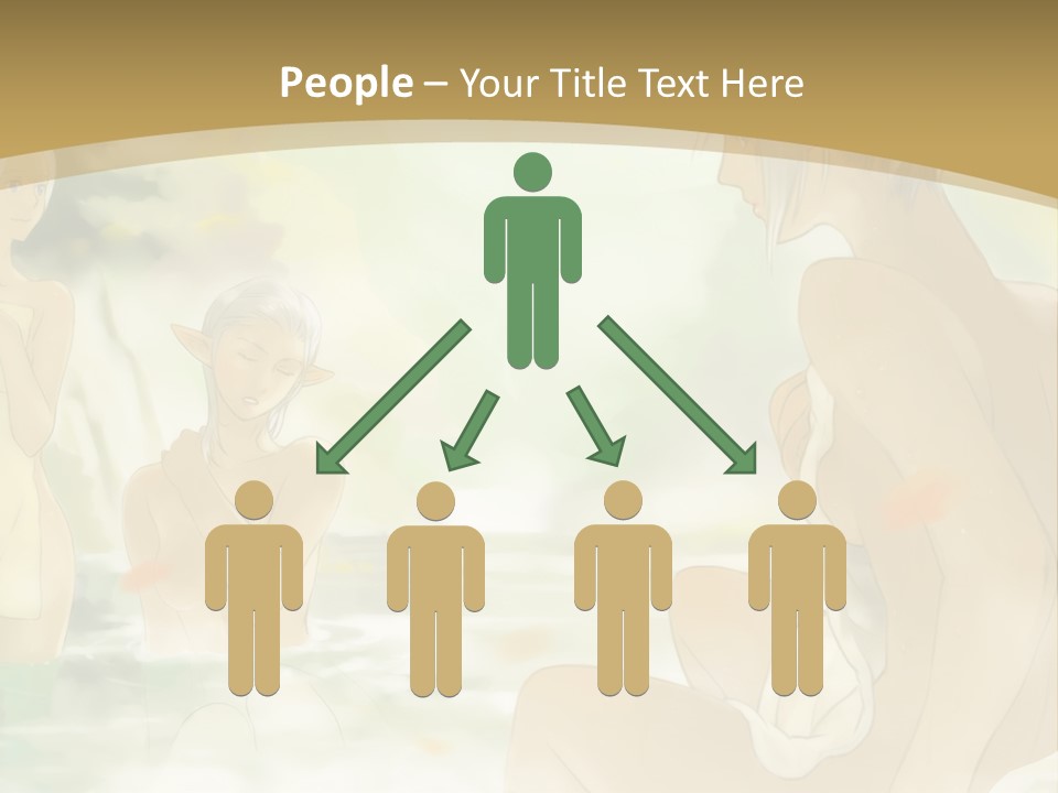 A Group Of Naked People In The Water PowerPoint Template