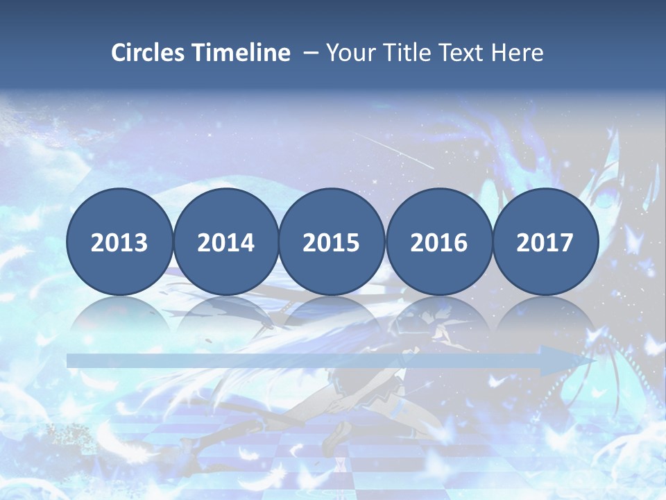 A Woman With Long Hair And A Blue Dress Is Standing In Front Of A Full PowerPoint Template