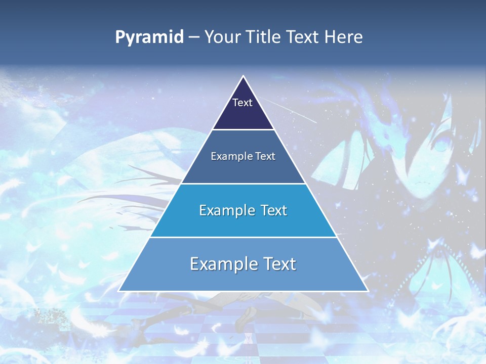 A Woman With Long Hair And A Blue Dress Is Standing In Front Of A Full PowerPoint Template