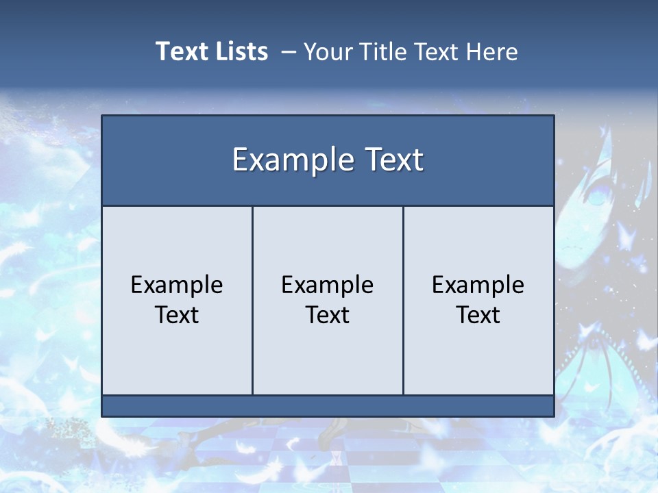 A Woman With Long Hair And A Blue Dress Is Standing In Front Of A Full PowerPoint Template