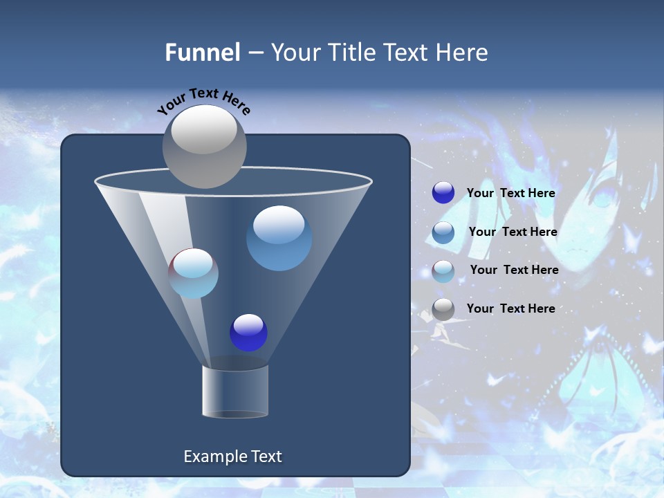 A Woman With Long Hair And A Blue Dress Is Standing In Front Of A Full PowerPoint Template