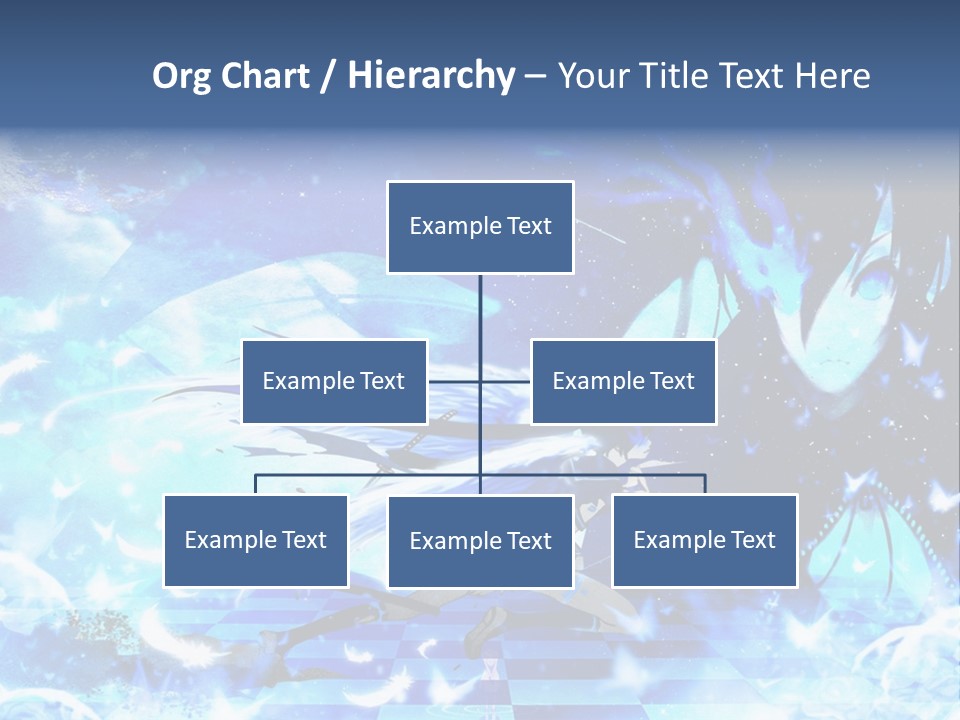 A Woman With Long Hair And A Blue Dress Is Standing In Front Of A Full PowerPoint Template