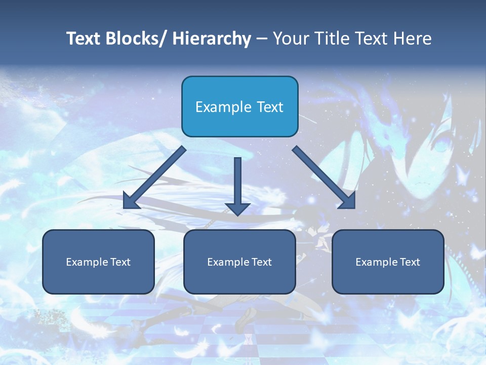 A Woman With Long Hair And A Blue Dress Is Standing In Front Of A Full PowerPoint Template