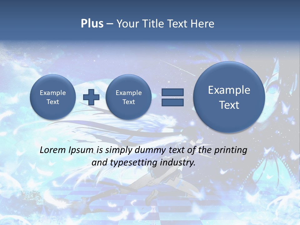 A Woman With Long Hair And A Blue Dress Is Standing In Front Of A Full PowerPoint Template