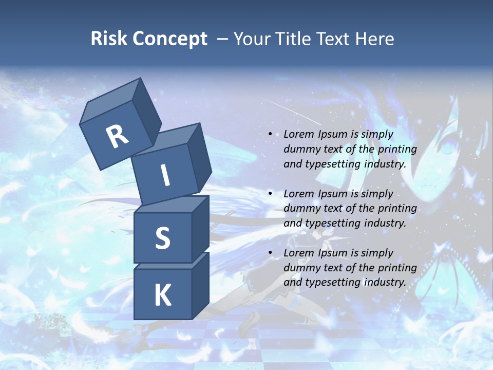 A Woman With Long Hair And A Blue Dress Is Standing In Front Of A Full PowerPoint Template