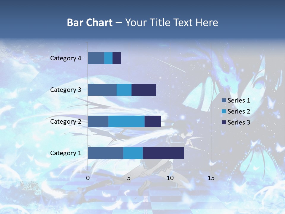 A Woman With Long Hair And A Blue Dress Is Standing In Front Of A Full PowerPoint Template