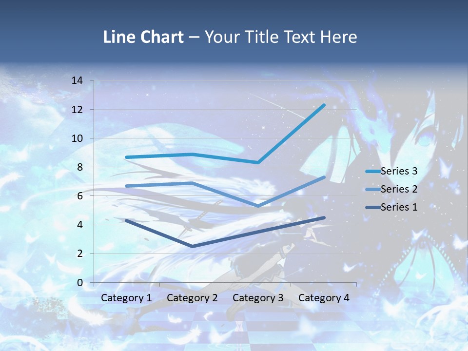 A Woman With Long Hair And A Blue Dress Is Standing In Front Of A Full PowerPoint Template