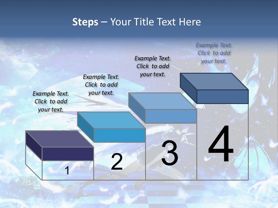 A Woman With Long Hair And A Blue Dress Is Standing In Front Of A Full PowerPoint Template