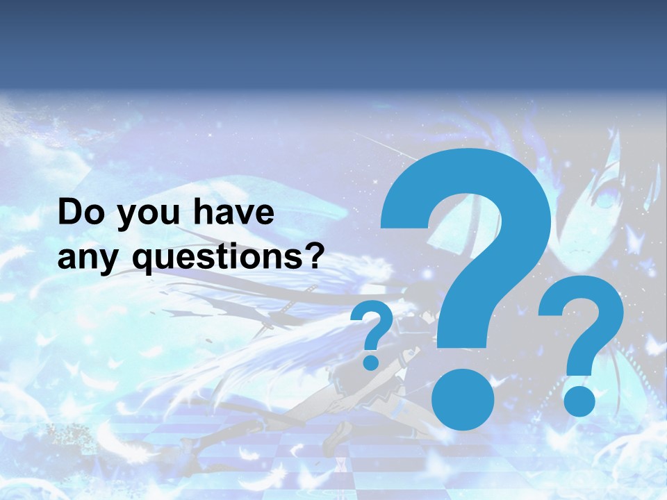 A Woman With Long Hair And A Blue Dress Is Standing In Front Of A Full PowerPoint Template