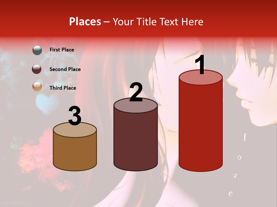 A Couple Kissing In Front Of A Colorful Background PowerPoint Template