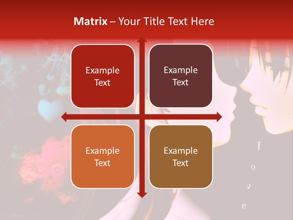 A Couple Kissing In Front Of A Colorful Background PowerPoint Template