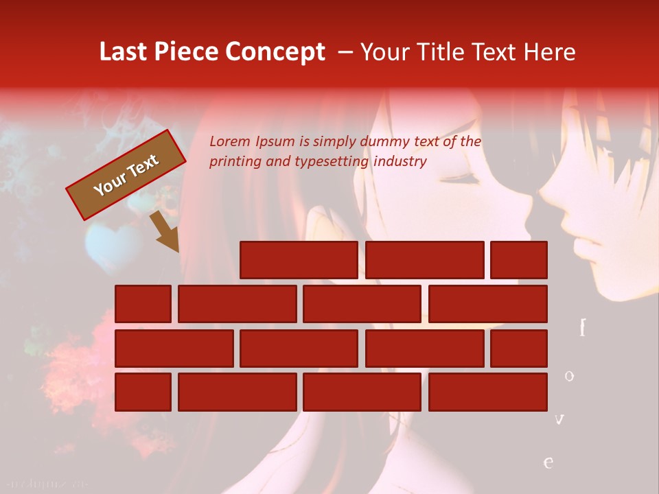 A Couple Kissing In Front Of A Colorful Background PowerPoint Template