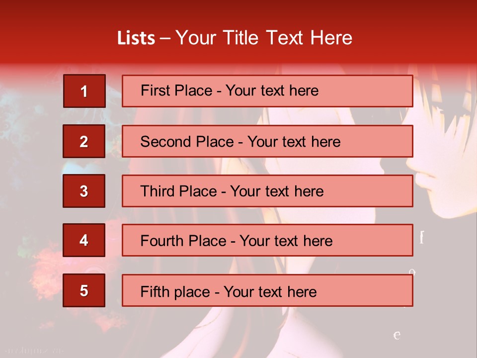 A Couple Kissing In Front Of A Colorful Background PowerPoint Template