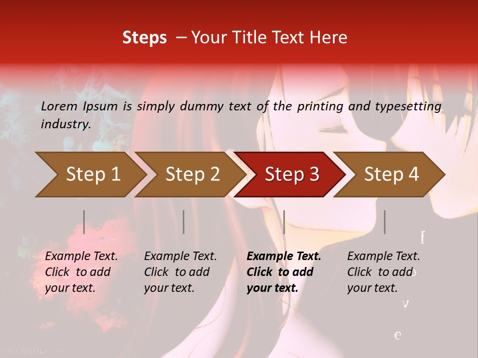 A Couple Kissing In Front Of A Colorful Background PowerPoint Template
