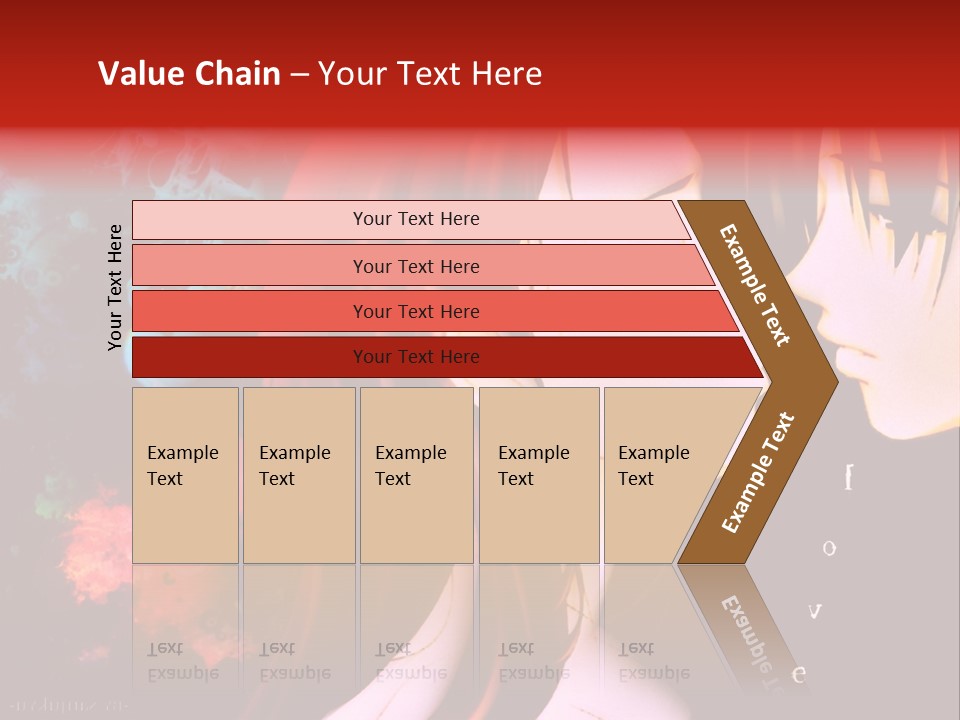 A Couple Kissing In Front Of A Colorful Background PowerPoint Template