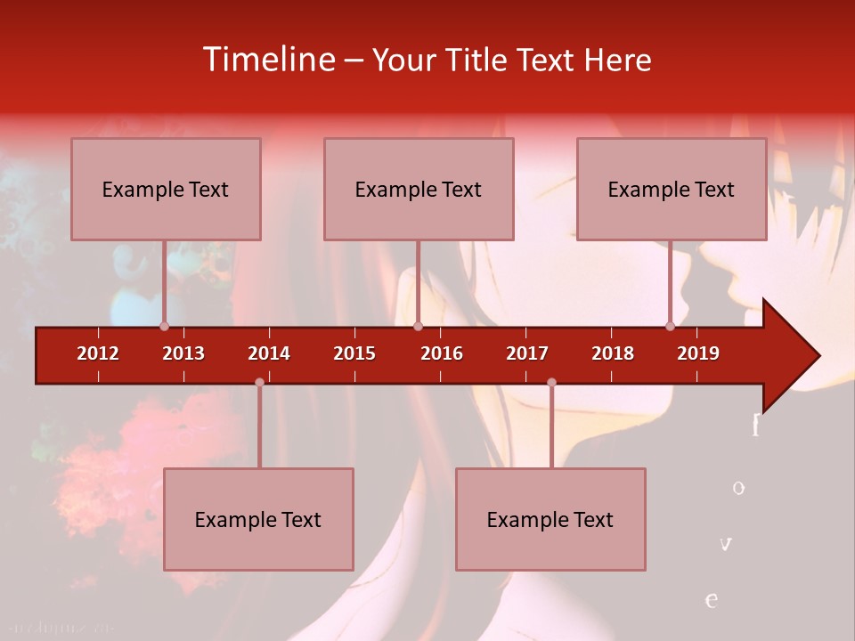 A Couple Kissing In Front Of A Colorful Background PowerPoint Template
