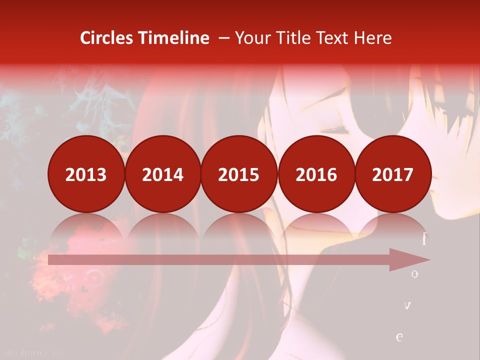 A Couple Kissing In Front Of A Colorful Background PowerPoint Template