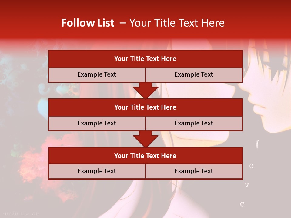 A Couple Kissing In Front Of A Colorful Background PowerPoint Template