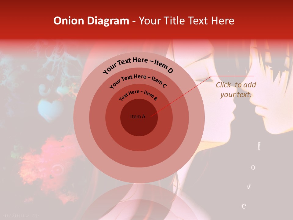 A Couple Kissing In Front Of A Colorful Background PowerPoint Template