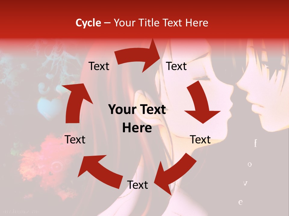 A Couple Kissing In Front Of A Colorful Background PowerPoint Template