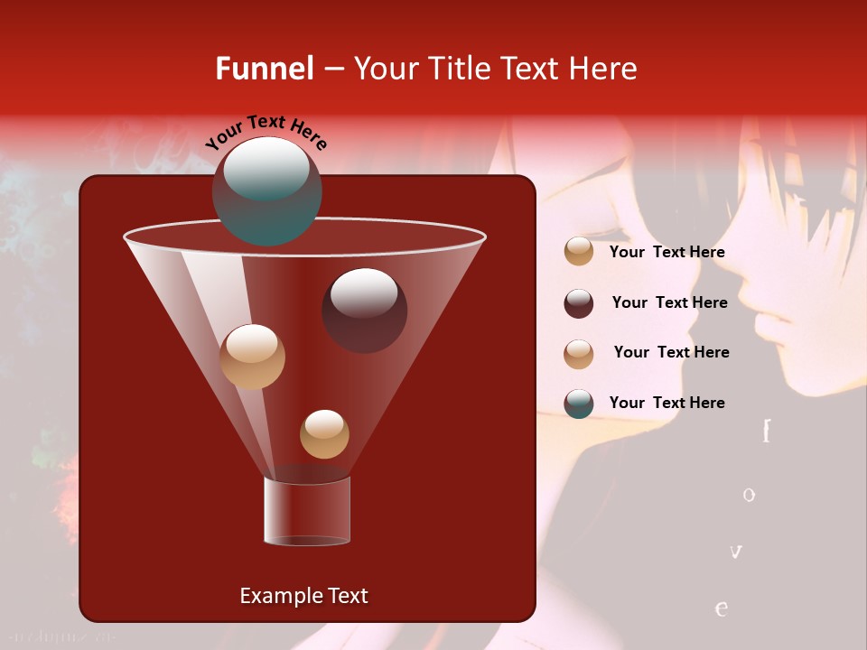 A Couple Kissing In Front Of A Colorful Background PowerPoint Template