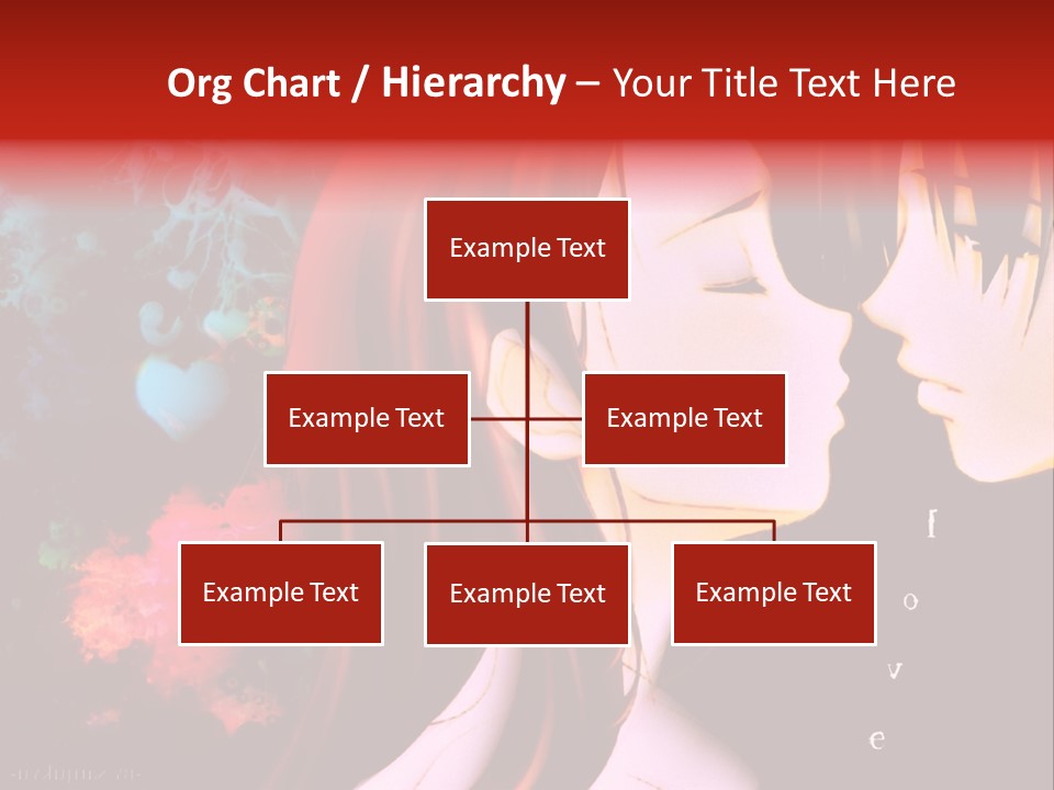 A Couple Kissing In Front Of A Colorful Background PowerPoint Template