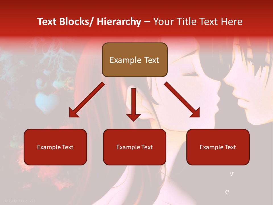 A Couple Kissing In Front Of A Colorful Background PowerPoint Template