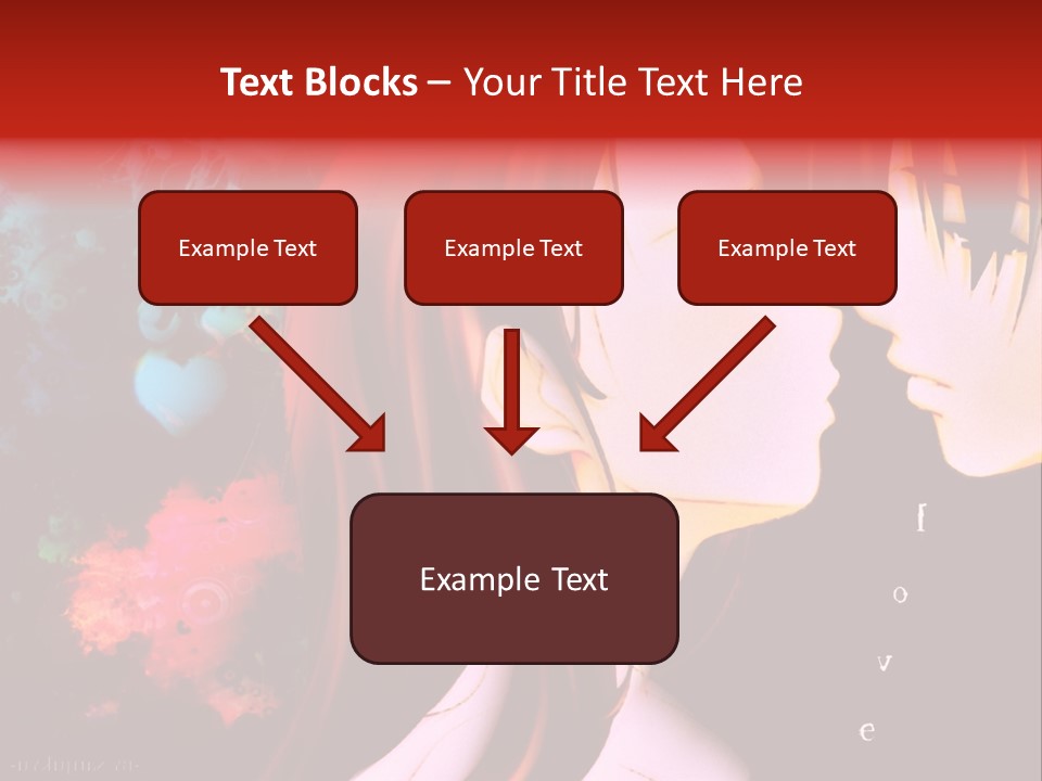 A Couple Kissing In Front Of A Colorful Background PowerPoint Template