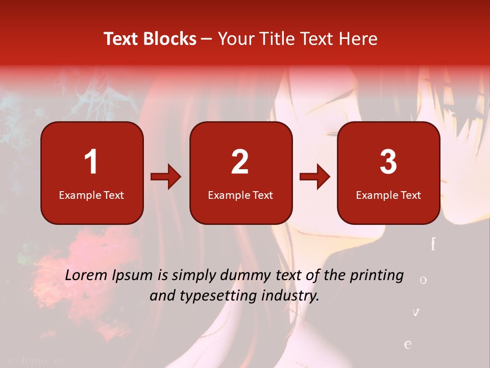 A Couple Kissing In Front Of A Colorful Background PowerPoint Template