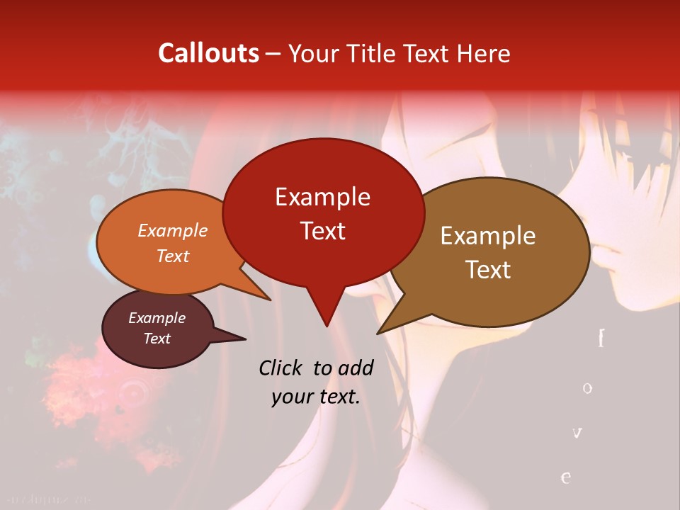 A Couple Kissing In Front Of A Colorful Background PowerPoint Template