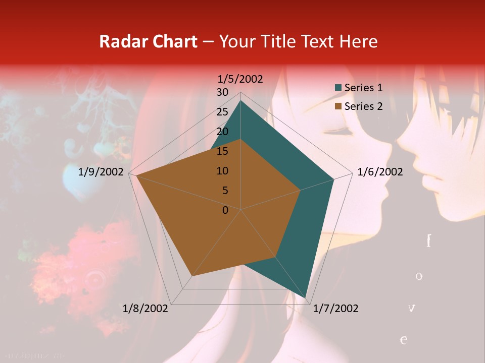 A Couple Kissing In Front Of A Colorful Background PowerPoint Template