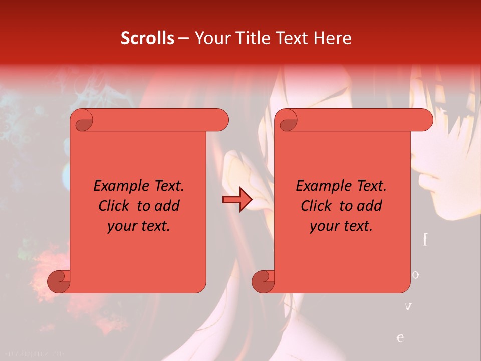 A Couple Kissing In Front Of A Colorful Background PowerPoint Template