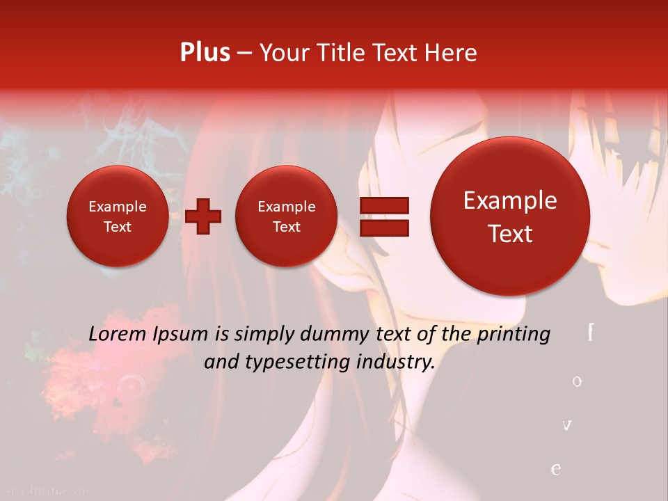 A Couple Kissing In Front Of A Colorful Background PowerPoint Template