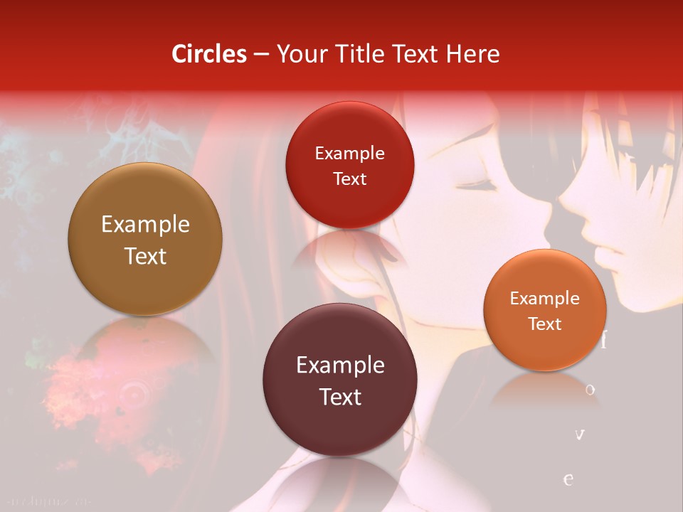 A Couple Kissing In Front Of A Colorful Background PowerPoint Template