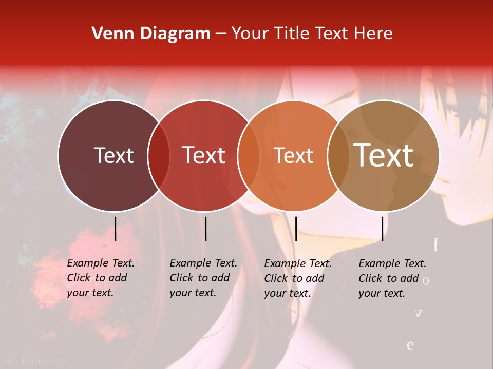 A Couple Kissing In Front Of A Colorful Background PowerPoint Template