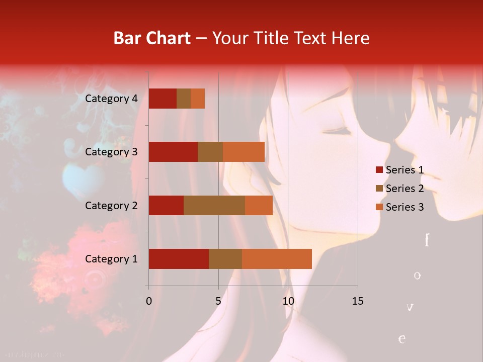 A Couple Kissing In Front Of A Colorful Background PowerPoint Template