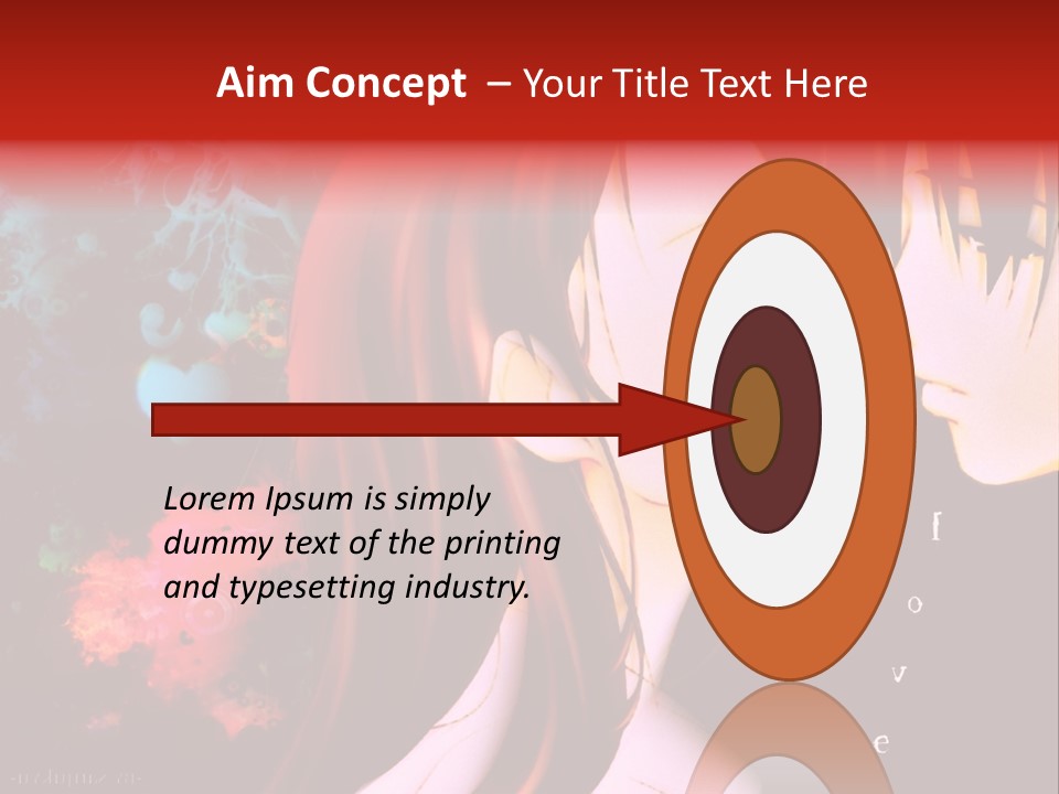 A Couple Kissing In Front Of A Colorful Background PowerPoint Template