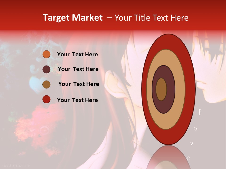 A Couple Kissing In Front Of A Colorful Background PowerPoint Template