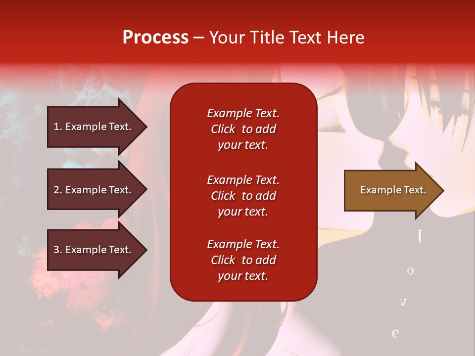 A Couple Kissing In Front Of A Colorful Background PowerPoint Template