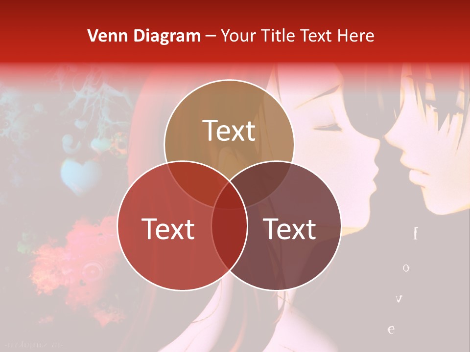 A Couple Kissing In Front Of A Colorful Background PowerPoint Template