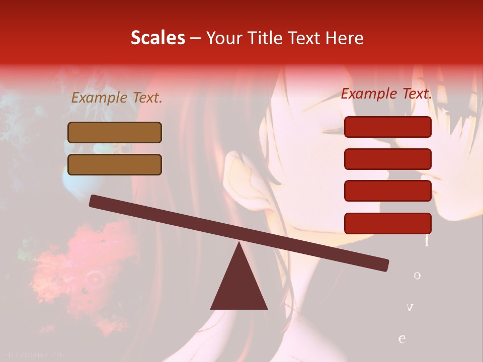 A Couple Kissing In Front Of A Colorful Background PowerPoint Template