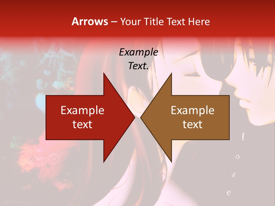 A Couple Kissing In Front Of A Colorful Background PowerPoint Template