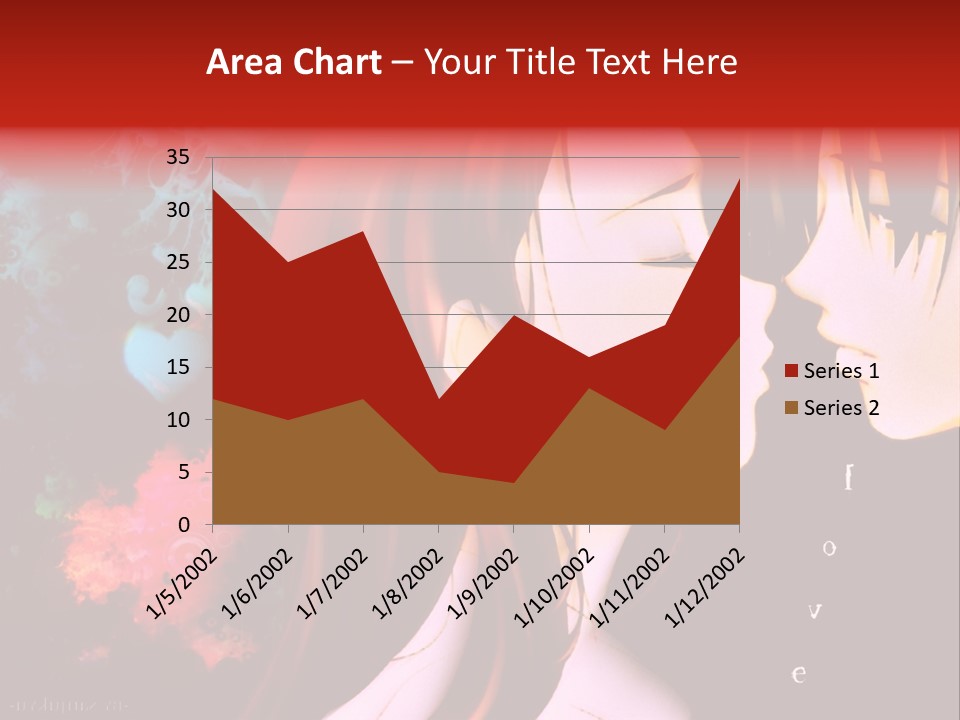 A Couple Kissing In Front Of A Colorful Background PowerPoint Template