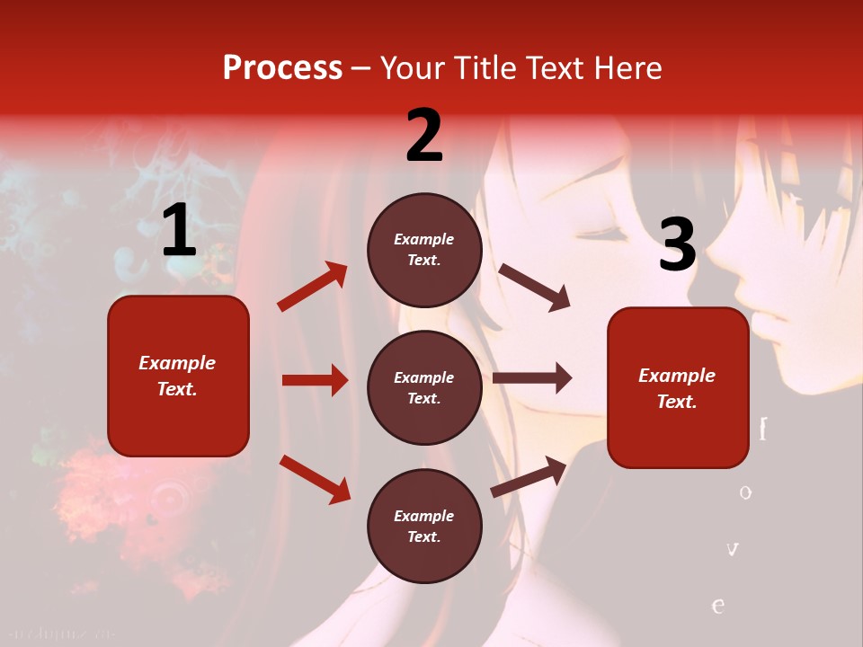 A Couple Kissing In Front Of A Colorful Background PowerPoint Template