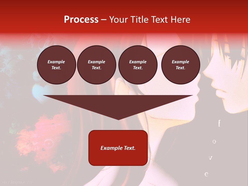 A Couple Kissing In Front Of A Colorful Background PowerPoint Template