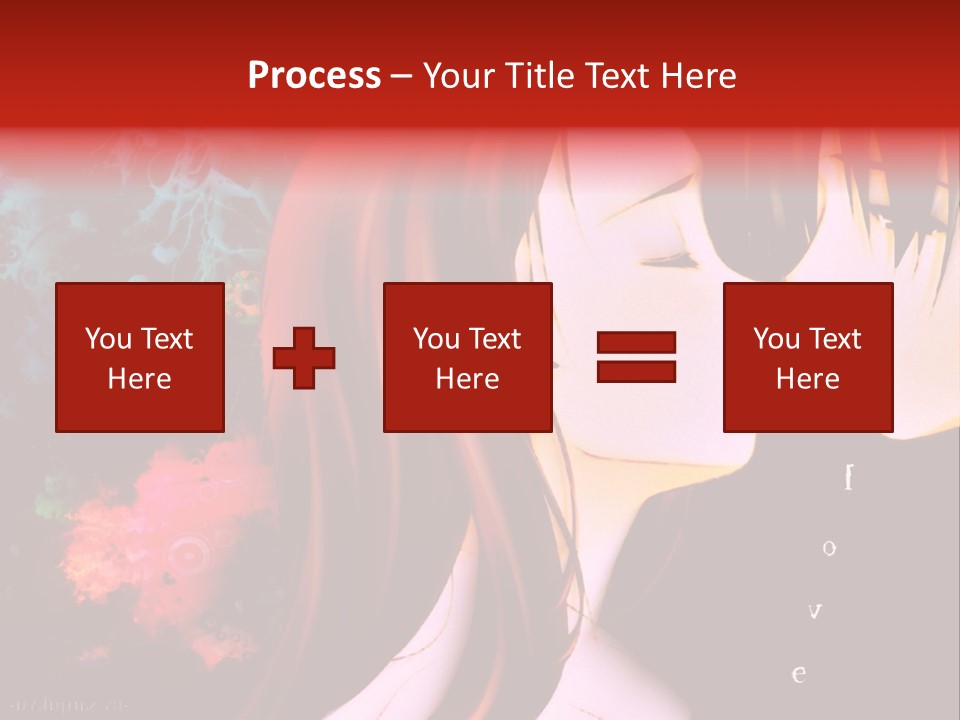 A Couple Kissing In Front Of A Colorful Background PowerPoint Template