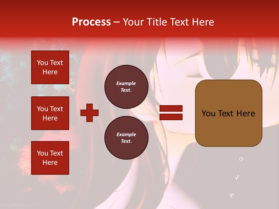 A Couple Kissing In Front Of A Colorful Background PowerPoint Template