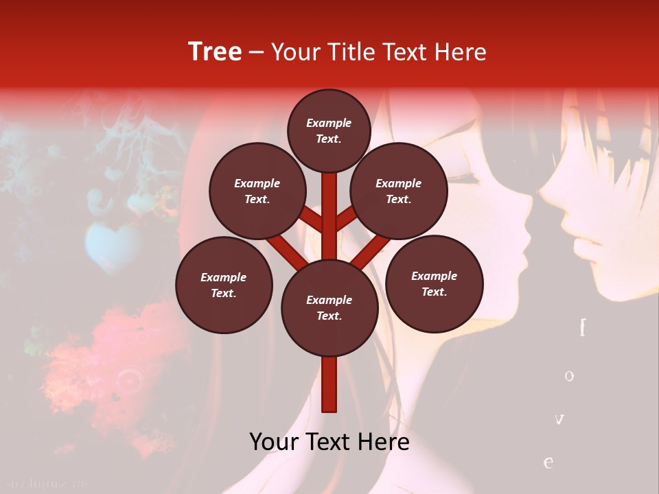 A Couple Kissing In Front Of A Colorful Background PowerPoint Template